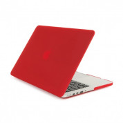 Tucano Nido Hard Shell Case - матиран предпазен кейс за MacBook Air 11 (червен-прозрачен)