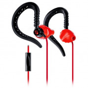 JBL Yurbuds Focus 300 - спортни слушалки с микрофон за iPhone, iPod, iPad и мобилни устройства (черен-червен)