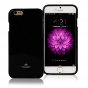 Mercury Goospery Jelly Case - силиконов (TPU) калъф за iPhone 6 Plus, iPhone 6S Plus (черен)