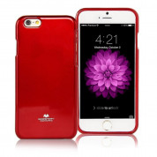 Mercury Goospery Jelly Case - силиконов (TPU) калъф за iPhone 6 Plus, iPhone 6S Plus (червен)