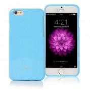 Mercury Goospery Jelly Case - силиконов (TPU) калъф за iPhone 6 Plus, iPhone 6S Plus (светлосин)