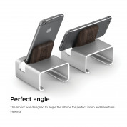 Elago M3 Stand - поставка от алуминий и дърво за iPhone и iPad mini (сребриста) 2