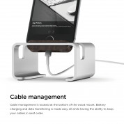 Elago M3 Stand - поставка от алуминий и дърво за iPhone и iPad mini (сребриста) 3