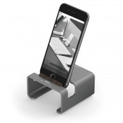 Elago M3 Stand - поставка от алуминий и дърво за iPhone и iPad mini (тъмносива)