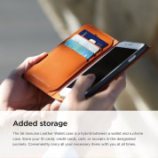 Elago S6 Leather Wallet Case - луксозен кожен кейс от естествена кожа + HD покритие за iPhone 6, iPhone 6S (кафяв) 4