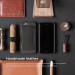 Elago S6 Outfit Leather Pocket Case - поликарбонатов кейс с кожено покритие и джоб за карта + HD покритие за iPhone 6, iPhone 6S (черен) 6