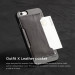 Elago S6 Outfit Leather Pocket Case - поликарбонатов кейс с кожено покритие и джоб за карта + HD покритие за iPhone 6, iPhone 6S (черен) 4