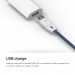 Elago Tangle-Free Lightning USB Cable - кабел за iPhone 6, iPhone 6S, iPad Air, iPad 5 (2017) и всеки Apple продукт с Lightning (бял-син) 4