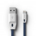 Elago Tangle-Free Lightning USB Cable - кабел за iPhone 6, iPhone 6S, iPad Air, iPad 5 (2017) и всеки Apple продукт с Lightning (бял-син) 2