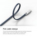 Elago Tangle-Free Lightning USB Cable - кабел за iPhone 6, iPhone 6S, iPad Air, iPad 5 (2017) и всеки Apple продукт с Lightning (бял-син) 3