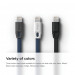 Elago Tangle-Free Lightning USB Cable - кабел за iPhone 6, iPhone 6S, iPad Air, iPad 5 (2017) и всеки Apple продукт с Lightning (бял-син) 6