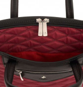 Knomo Huntley Weekender Bag - луксозна кожена чанта за мобилни устройства (червен-черен) 4