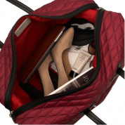 Knomo Huntley Weekender Bag - луксозна кожена чанта за мобилни устройства (червен-черен) 5
