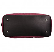 Knomo Huntley Weekender Bag - луксозна кожена чанта за мобилни устройства (червен-черен) 2