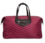 Knomo Huntley Weekender Bag - луксозна кожена чанта за мобилни устройства (червен-черен)