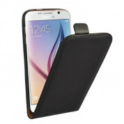 Leather Pocket Flip Case - вертикален кожен калъф с джоб за Samsung Galaxy S6 (черен)