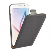 Leather Pocket Flip Case - вертикален кожен калъф с джоб за Samsung Galaxy S6 (сив)