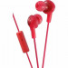 JVC HAFR6 Gumy Plus High Quality Headphones - слушалки с микрофон за смартфони и мобилни устройства (червен) 2