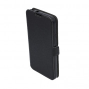 Wallet Flip Case - кожен калъф, тип портфейл и поставка за LG G4 (черен) 2