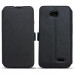 Wallet Flip Case - кожен калъф, тип портфейл и поставка за LG G4 (черен) 1