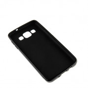 X-Line Cover Case - силиконов (TPU) калъф за Samsung Galaxy E7 (черен) 2