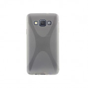 X-Line Cover Case - силиконов (TPU) калъф за Samsung Galaxy E7 (сив)