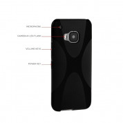 X-Line Cover Case - силиконов (TPU) калъф за HTC One 3 M9 (черен)