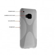 X-Line Cover Case - силиконов (TPU) калъф за HTC One 3 M9 (сив)