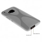 X-Line Cover Case - силиконов (TPU) калъф за HTC One 3 M9 (сив) 2