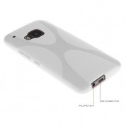 X-Line Cover Case - силиконов (TPU) калъф за HTC One 3 M9 (прозрачен) 1