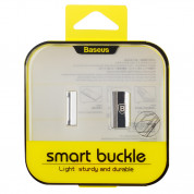 Baseus Smart Buckle - луксозна магнитна щипка за флип кейсове и калъфи (калъфи, отварящи се като папка) (сребрист) 3