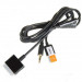 USB (30-pin dock) кабел 3в1 за iPod и iPhone (зарежда, синхронизира и аудио кабел 3.5 мм) (черен) 1