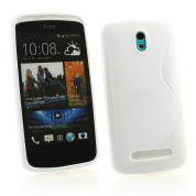 S-Line Cover Case - силиконов (TPU) калъф за HTC Desire 500 (бял)