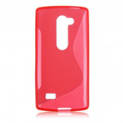 S-Line Cover Case - силиконов (TPU) калъф за LG Leon (червен)