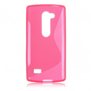 S-Line Cover Case - силиконов (TPU) калъф за LG Leon (розов)