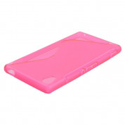 S-Line Cover Case - силиконов (TPU) калъф за Sony Xperia M4 Aqua (розов)