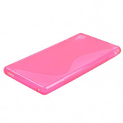 S-Line Cover Case - силиконов (TPU) калъф за Sony Xperia M4 Aqua (розов) 1