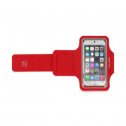 Tucano Ultraslim Armband - неопренов спортен калъф за ръка за iPhone 6, iPhone 6S и смартфони до 5 инча (червен)