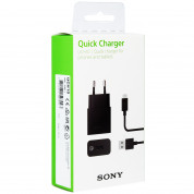 Sony Quick Charger UCH10 - захранване с USB изход и технология за бързо зареждане и MicroUSB кабел за смартфони и таблети (ритейл опаковка) 3