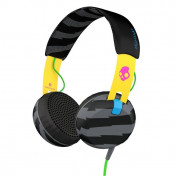 Skullcandy Grind Headphones Locals Only - дизайнерски слушалки с микрофон за смартфони (черен-жълт)