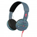 Skullcandy Grind Headphones Stripes - дизайнерски слушалки с микрофон за смартфони (син) 1