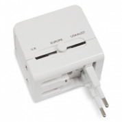Macally Universal Power Plug Adapter with USB Charger - захранване за ел. мрежа с USB изход и преходници за цял свят за мобилни устройства 1