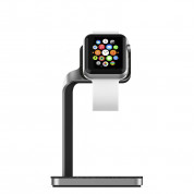 Mophie Watch Dock - луксозна алуминиева поставка за Apple Watch (всички поколения) (сребрист-черен) 2