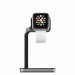 Mophie Watch Dock - луксозна алуминиева поставка за Apple Watch (всички поколения) (сребрист-черен) 3