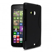 S-Line Cover Case - силиконов (TPU) калъф за Microsoft Lumia 535 (черен)