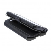 Wallet Flip Case - кожен калъф, тип портфейл и поставка за Huawei P8 (черен) 2