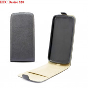 Leather Pocket Flip Case - вертикален кожен калъф с джоб за HTC Desire 820 (сив)