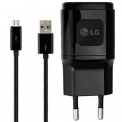 LG Travel Charger MCS-04ED 1800mA - захранване и microUSB кабел за LG устройства с microUSB (черен) (bulk)