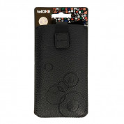Telone Deko 1 Pouch Size 13 - вертикален кожен калъф, тип джоб с лента за издърпване за мобилни телефони (черен) 2