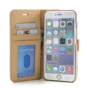 Prodigee Wallegee+ Case - кожен калъф, тип портфейл с отделящ се кейс и поставка за iPhone 6, iPhone 6S (златист) 2